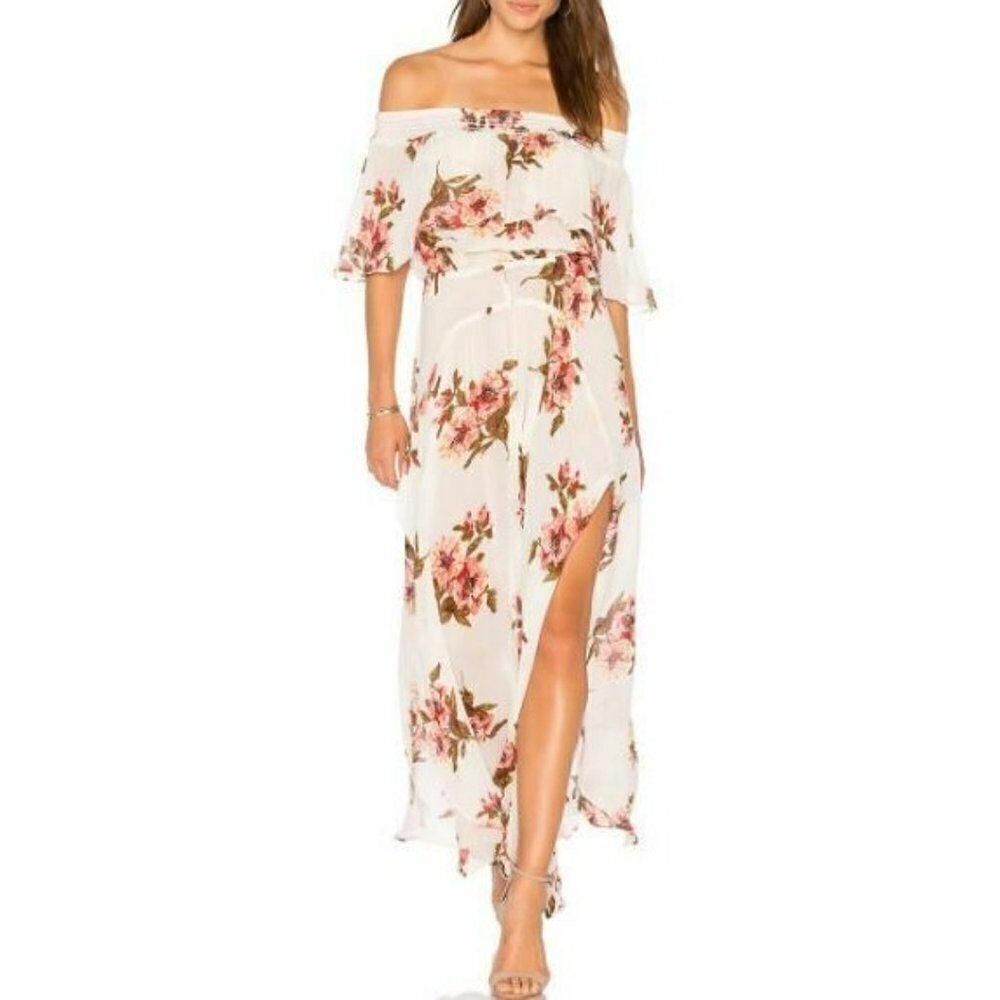 New Flynn Skye Miranda Maxi Dress Floral Chiffon